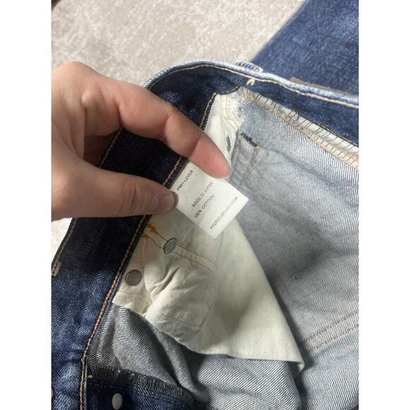 FABRIC-BRAND & CO MADE IN JAPAN BLUE JEANS MENS SIZE 30x31 FLAWED - Picture 5 of 10